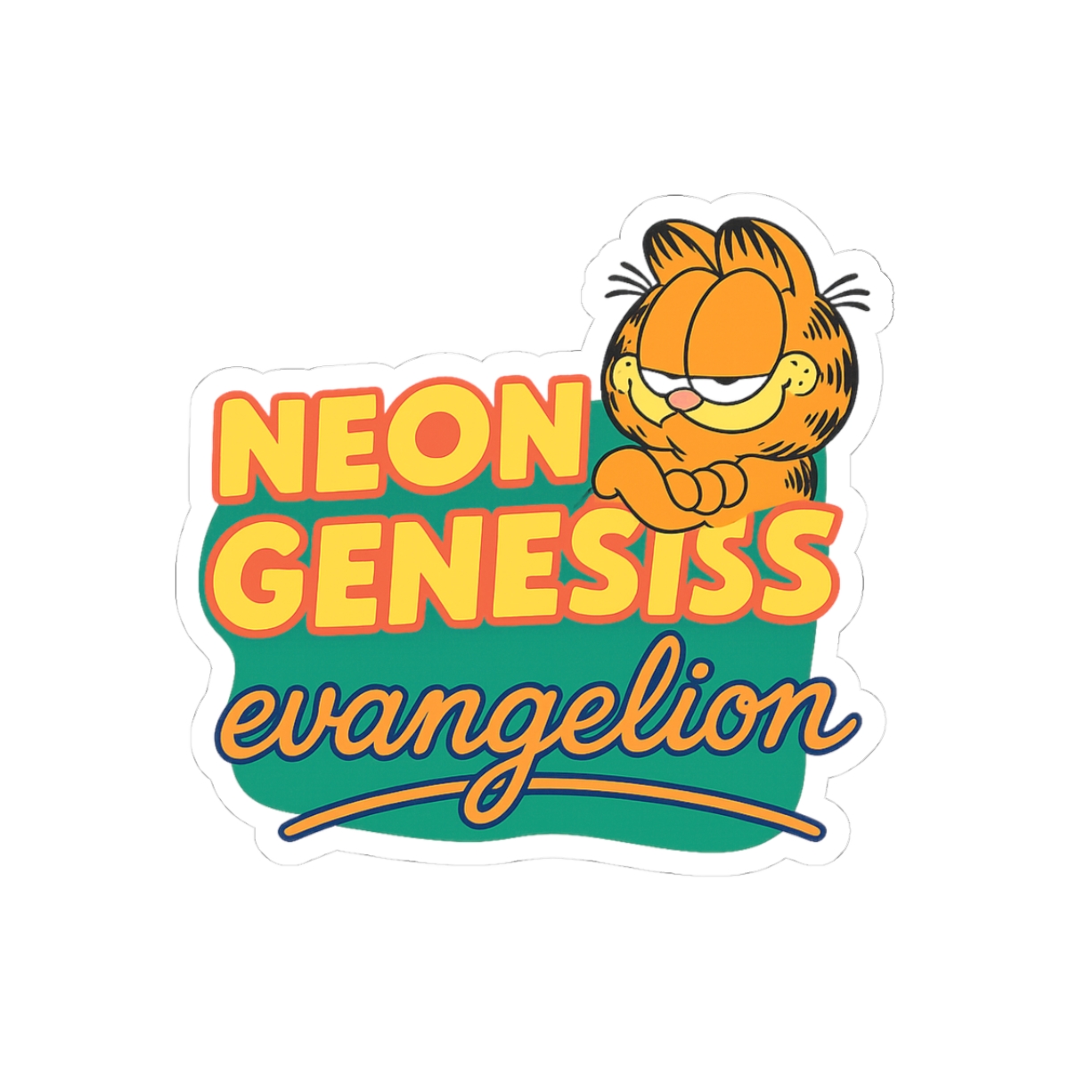 Meong Genesis Evangelion Sticker | Cute Anime Cat Vinyl Decal - Official Stickers merchandise