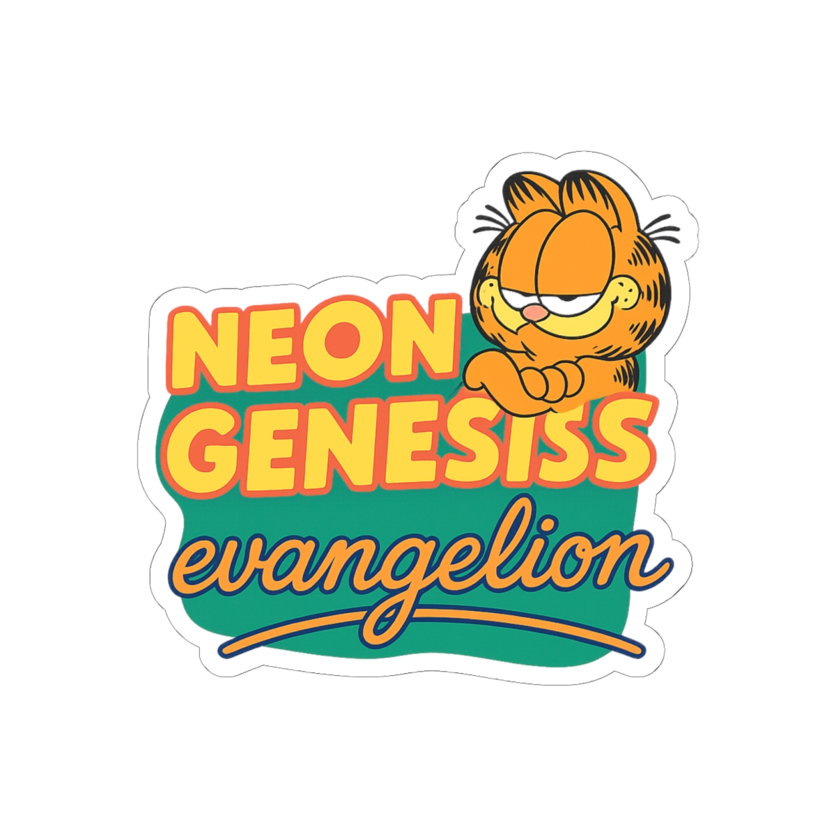 Meong Genesis Evangelion Sticker | Cute Anime Cat Vinyl Decal - Official Stickers merchandise