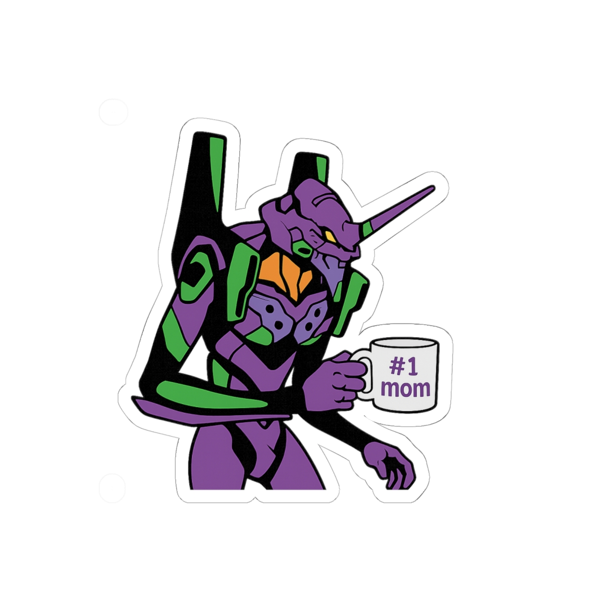 Eva Unit 01 World's Best Mom Sticker | Cute Anime Decal - Official stickers merchandise