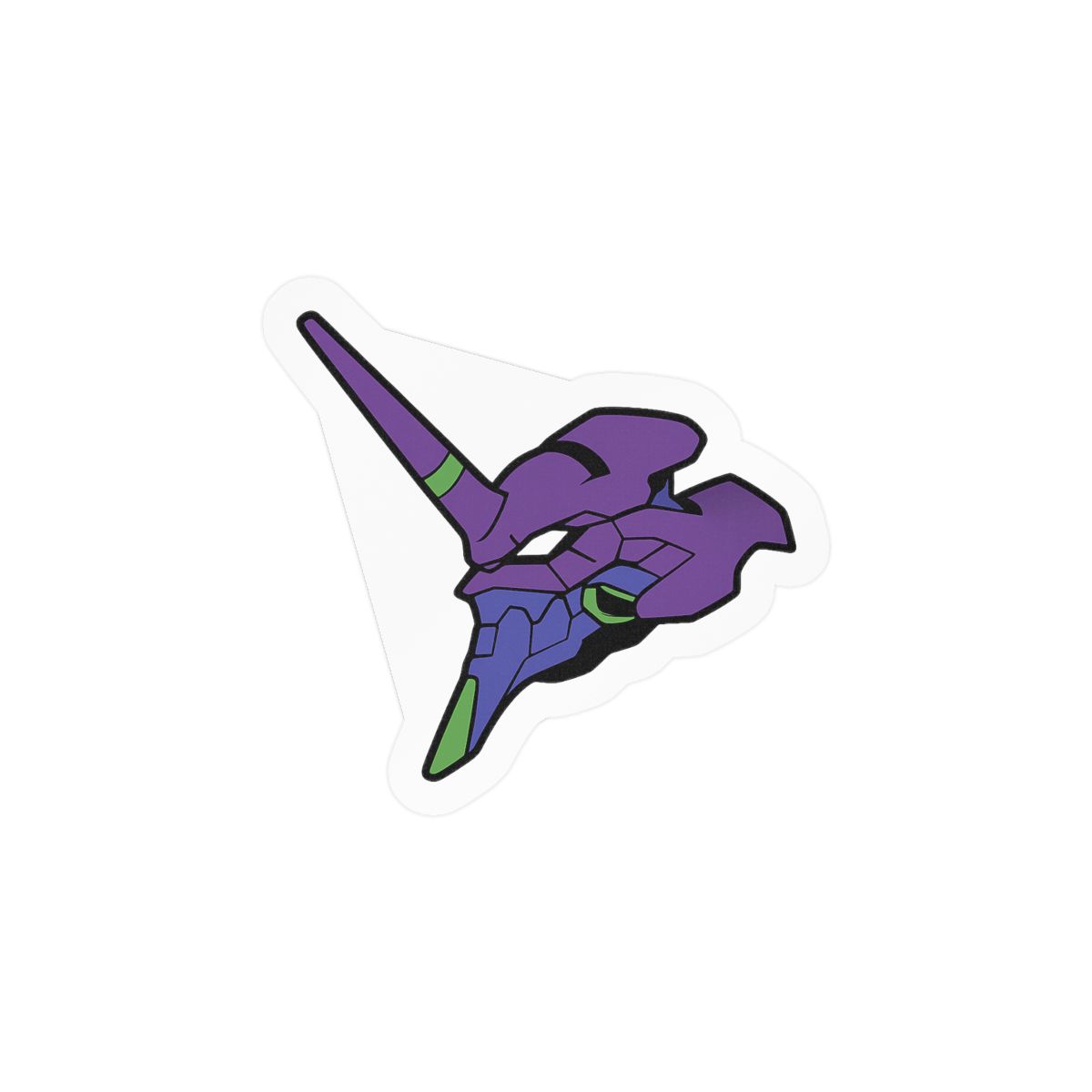 Eva-01 Evangelion Face Sticker | Iconic Mech Vinyl Decal - alternate angle 2, merchandise