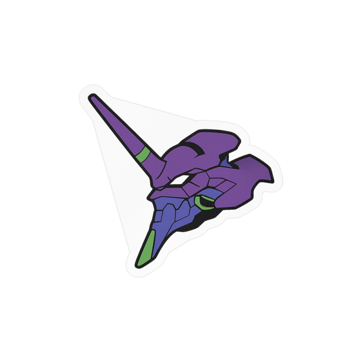 Eva-01 Evangelion Face Sticker | Iconic Mech Vinyl Decal - alternate angle 3, merchandise
