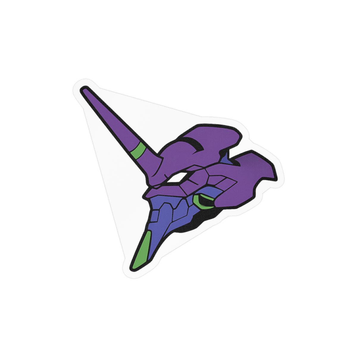 Eva-01 Evangelion Face Sticker | Iconic Mech Vinyl Decal - alternate angle 1, merchandise