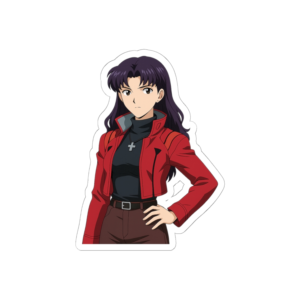 Misato Katsuragi Evangelion Sticker | Bold Anime Vinyl Decal - Official Stickers merchandise