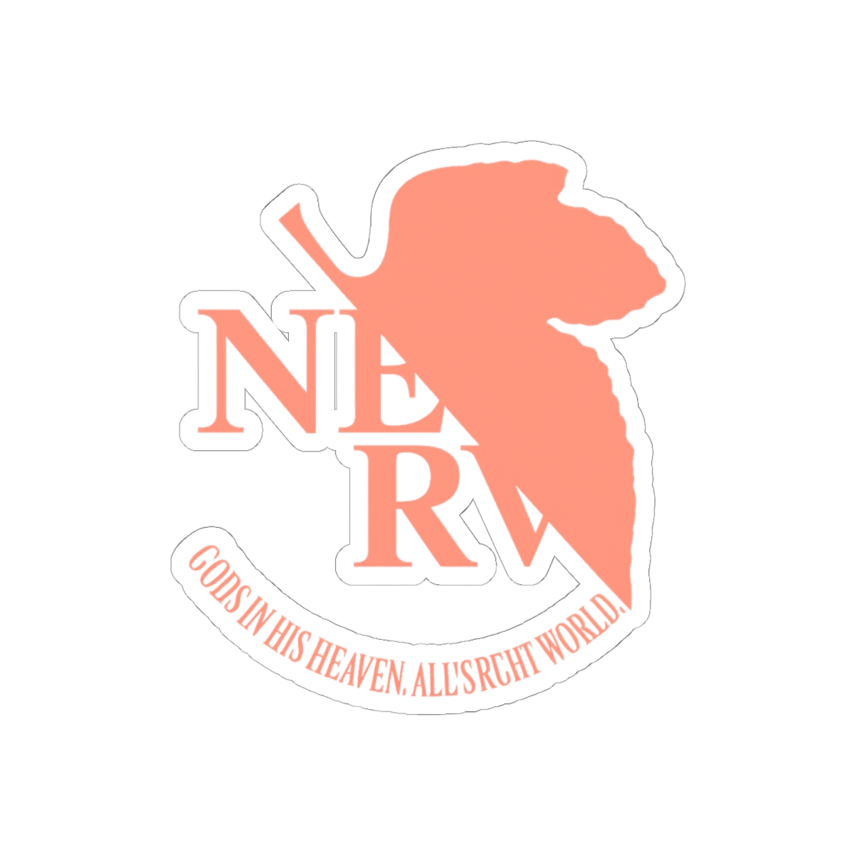 NERV Logo Neon Genesis Evangelion Sticker | Bold Anime Vinyl Decal - Official Stickers merchandise