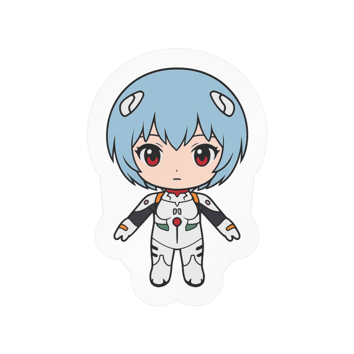 Rei Ayanami Evangelion Sticker | Cute Anime Vinyl Decal - alternate angle 1, merchandise