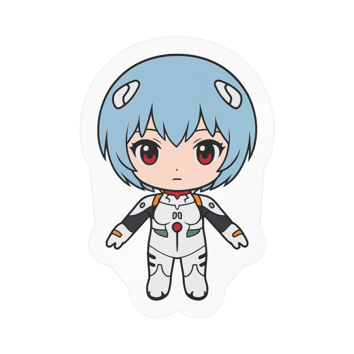 Rei Ayanami Evangelion Sticker | Cute Anime Vinyl Decal - alternate angle 2, merchandise