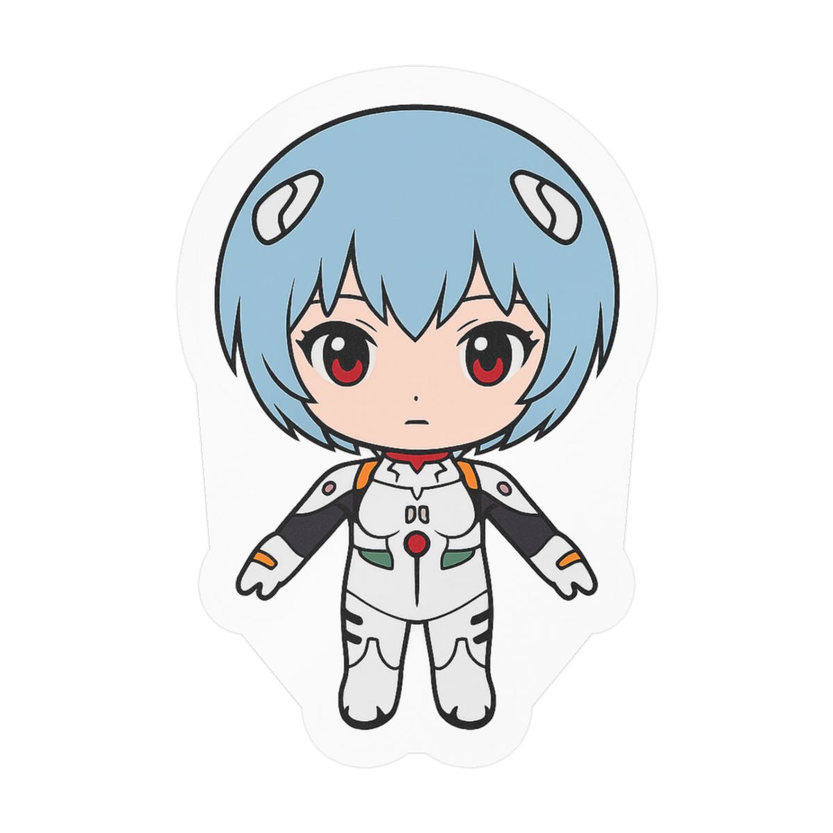 Rei Ayanami Evangelion Sticker | Cute Anime Vinyl Decal - alternate angle 3, merchandise