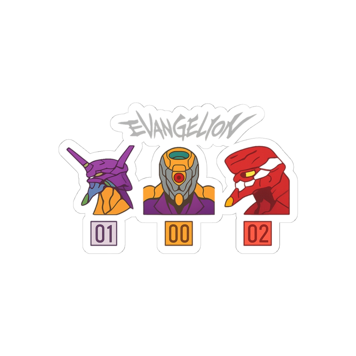 Evangelion Mech Silhouette Sticker | Bold Anime Vinyl Decal - alternate angle 1, merchandise