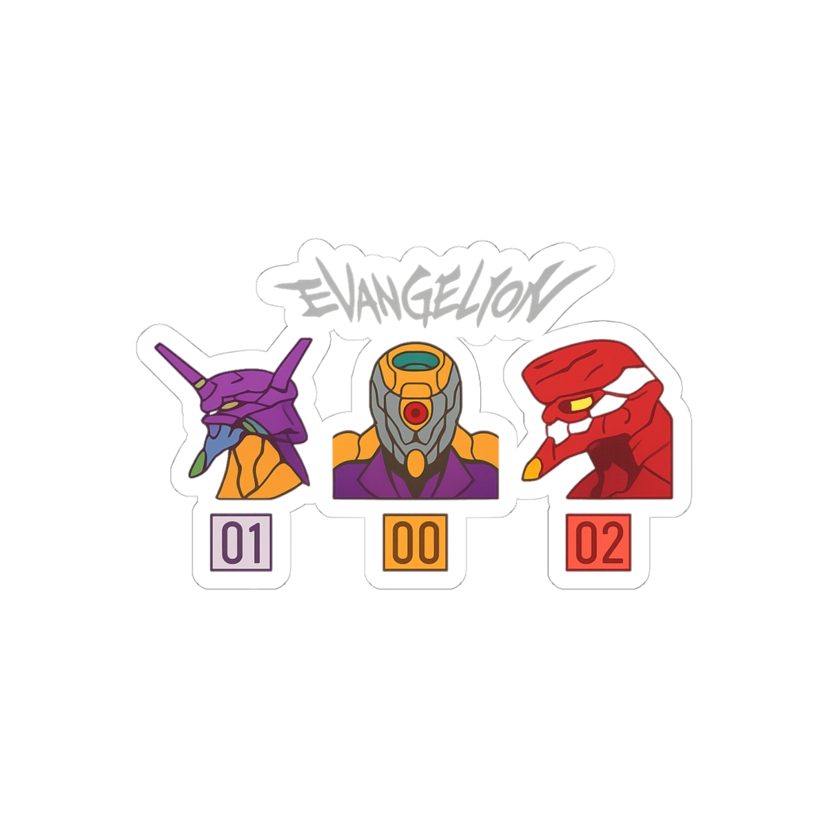 Evangelion Mech Silhouette Sticker | Bold Anime Vinyl Decal - Official Stickers merchandise