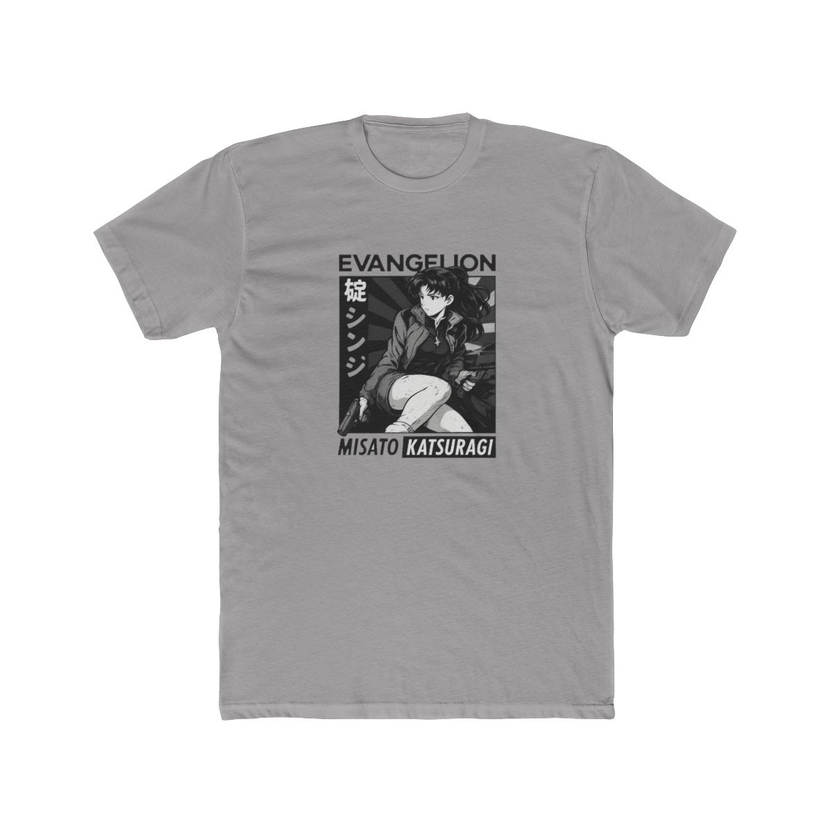 Misato Katsuragi Retro Art Evangelion T Shirt - alternate angle 4, merchandise