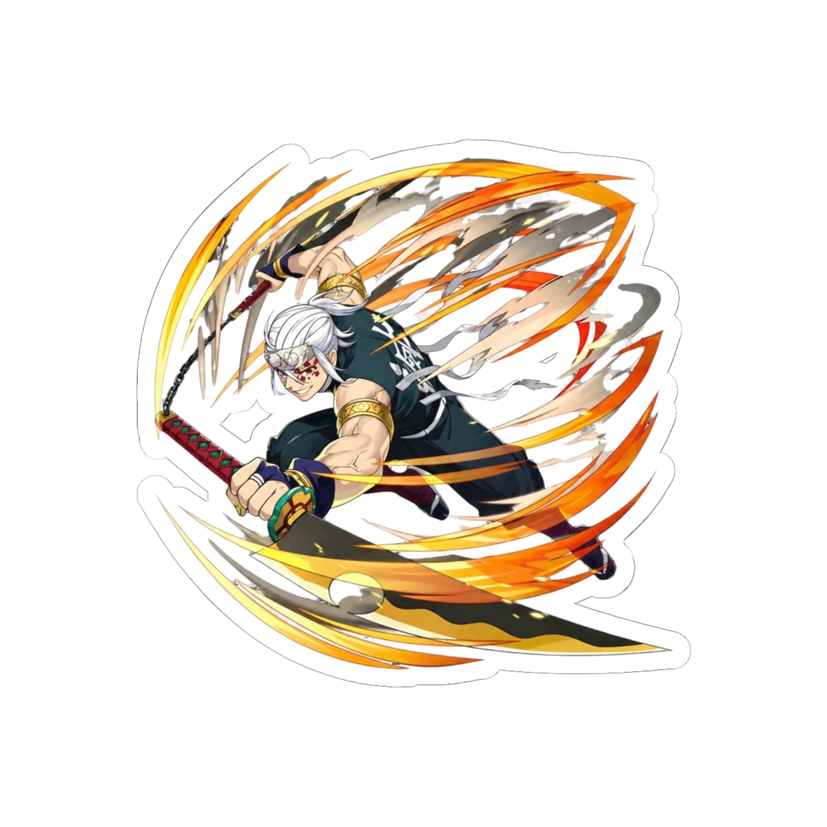 Tengen Uzui Demon Slayer Sticker | Flamboyant Sound Hashira Vinyl Decal - Official Stickers merchandise