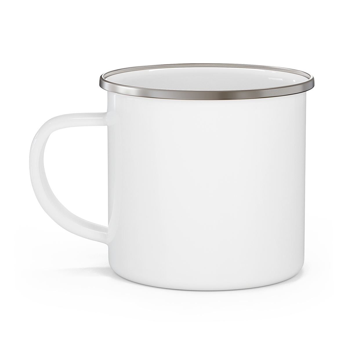 NERV Logo Enamel Mug | Evangelion Fan Coffee Cup - alternate angle 2, merchandise